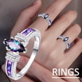 thumbnail image 4 of Jkapagzy Diamond Zircon Alloy Colorful Purple Diamond Ring Ladies Party Party Ring, 4 of 10