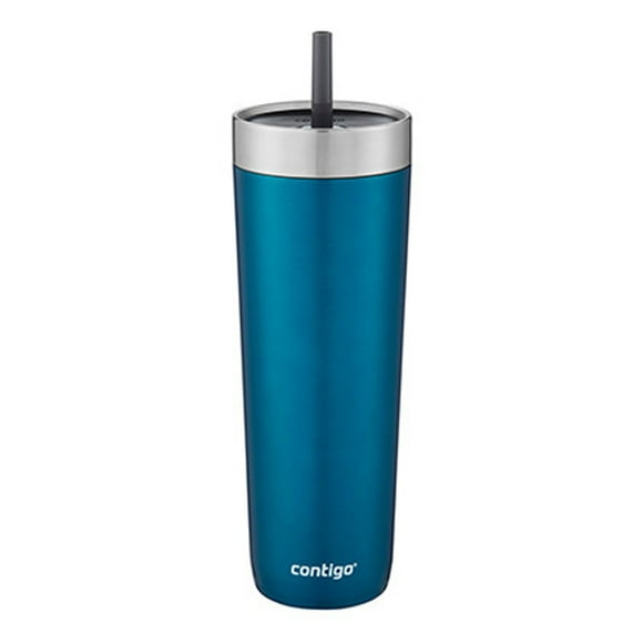 Vaso Luxe Contigo Antiderrame 24 Oz Acero Inox y popote