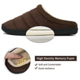 thumbnail image 5 of Mens Slippers Memory Foam Comfort Fuzzy Plush Lining Slip On House Shoes Indoor Outdoor Black, Size 8-8.5, 5 of 8