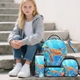 thumbnail image 2 of Jeiento Sea Turtle Backpack Set 5 Pcs Cartoon 17 Inch Waterproof Backpack with Lunch Bag Pencil Pouch for 9-12 Years Old Middle School Kids School Bags, 2 of 7