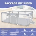 thumbnail image 3 of Baby Playpen, HDJ 71 inch Extra Large Baby Play Yard with Soft Breathable Mesh, Play Fence for Infant and Toddlers, Anti-Slip Base, Gray, 3 of 8