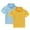 1-Yellow, variant on Boys 2PC Lapel Polo Shirt Short Sleeved Round Neck Summer Casual Solid Color Shirt for Boys 1-12Y