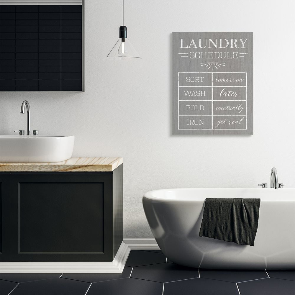 Stupell Industries Relaxed Laundry Room Schedule Family Home Designed by Daphne Polselli