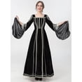 thumbnail image 4 of Vestido de corte vintage europeo para mujer, disfraz de bruja, vestido de actuación en escenario, 4 of 5
