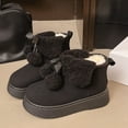 thumbnail image 4 of Wowcloth Women's Casual Winter Boots – Thick Platform Round-Toe Design with Faux Fur Lining & Pompom Decorations, Warm Slip-On Ankle Booties for Student Lifestyle and Daily Outfits, 4 of 9