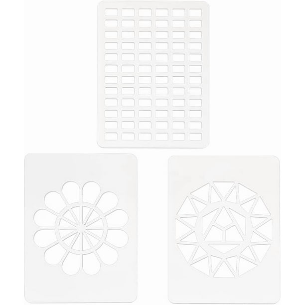 Plantillas para bocetos de flores (3 unidades), plantillas acrílicas para dibujo, pintura, tela, paredes, manualidades, papel, decoración del hogar, 20 x 15 cm (7,87 x 5,9 pulgadas).
