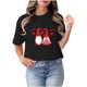 thumbnail image 4 of Blusas de Manga Corta para las Mujeres Divertida Impresión Cuello Redondo Camiseta Vintage, Blusas de Primavera para las Mujeres, 4 of 8
