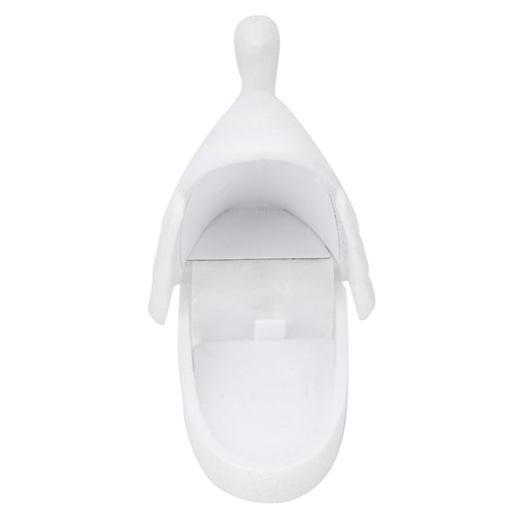 Vintage Swan Shaped Flocking Jewelry Box for Rings and Earrings Retro Small Exquisite Unique Portable Velvet Presentation Gift Case Organizer Dual Pack 8.00x6.00 Inches / 20.3x15.2 cm White