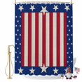 thumbnail image 2 of USA Flag Shower Curtain, 72" x 72", 4th of July Stars Blue White Red Stripe Retro Waterproof Bathroom Curtain Washable Shower Curtain Set with 12 Hooks, 2 of 9