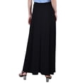 thumbnail image 3 of NY Collection Petite Solid Maxi Skirt With Sash Waist Tie Black PS, 3 of 4
