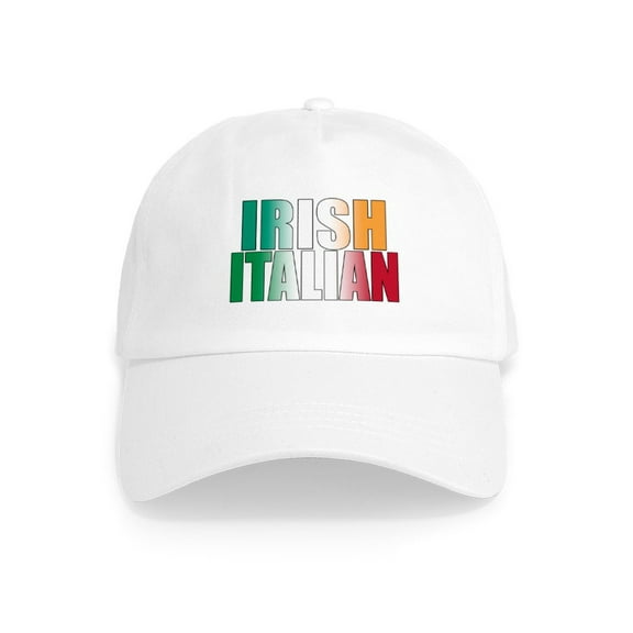 CafePress - Irish Italian Cap - Adjustable 100% Brushed Unisex Casual Cotton Baseball Cap, Beige, 1