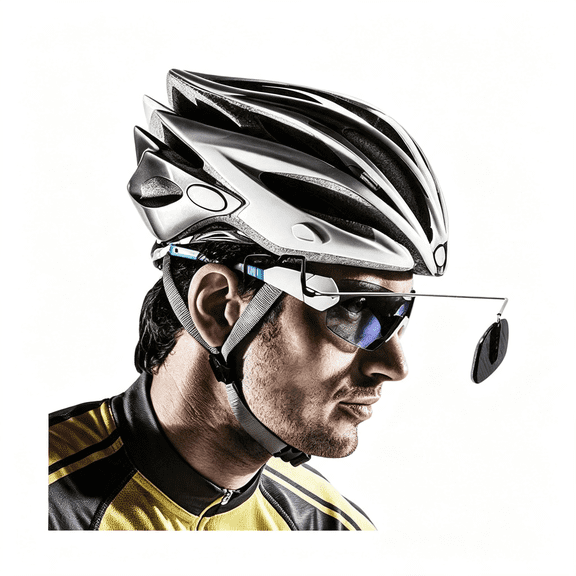 TELOLY Bike Eyeglass Mirror, 360 Degree Adjustable Bicycle Cycling Rear View Wide Angle Mirror, Riding Accessories, Safe Bike Helmet Mirror, 1 Pack