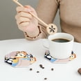 thumbnail image 6 of Lsque Bluey Pattern 4" Drink Coasters Set of 6, Leather Absorbent Coasters, Table Coaster Set Decorative Coffee Cup Coasters Housewarming Gift, 6 of 7