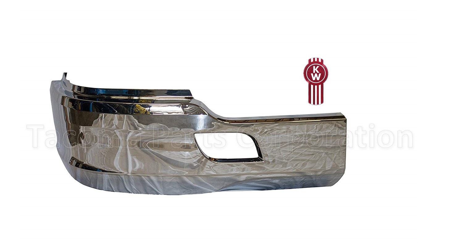 Kenworth T680 Chrome Bumper Extension Corner Right Passenger Side