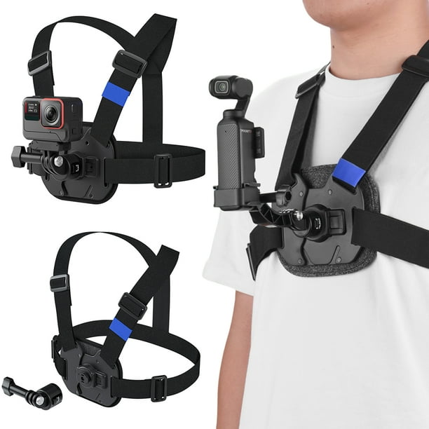 Cámara Acción Con Soporte en El Pecho Correa para Ajustable Insta360 Go2/Gopro/Osmo