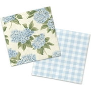 40Pcs Floral Napkins-Blue White Party Supplies Vintage Flower Paper Napkins Tea Party Decorations for Birthday,Baby Shower