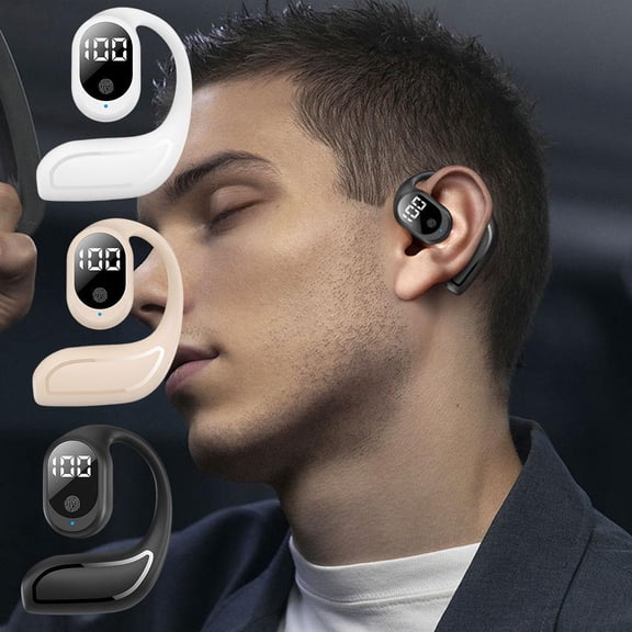 QHUDLV Wireless Bluetooth 5.3 Earpiece,Trucker Headset,Driving Noise Reduction