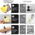 thumbnail image 3 of 12pcs Black Refrigerator Magnets Small Strong Magnets Whiteboard Office Classroom Map Kitchen Accessories Office Supplies, 3 of 5