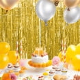 thumbnail image 4 of Gold Fringe Curtain Foil Backdrop Curtain 1PCS 3.3x9.8Ft Party Streamers Metallic Tinsel for Birthday Wedding Engagement Baby Shower Bachelorette Christmas Holiday Celebration Party Decorations, 4 of 8