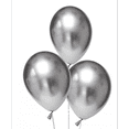 thumbnail image 2 of Kit 10 Globos Metálicos-crome Transparete Confeti Color Plata Lucky Balloons Chrome, 2 of 2