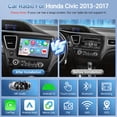 thumbnail image 2 of Radio estéreo de coche Leadfan 4G 64G con CarPlay para Honda Civic, 2 of 9