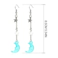 thumbnail image 2 of QIQUWOHUL 1 Pair Earrings For Women's Daily Date Beach Alloy Drop Fashion Moon & Star Earrings Moon Man On The Moon Phases Earrings, 2 of 6