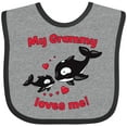 thumbnail image 3 of Inktastic My Grammy Loves Me Orca Family Boys or Girls Baby Bib, 3 of 4