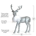 thumbnail image 5 of Ornativity Silver Glitter Christmas Reindeer Holiday Party Wood Deer Figurine Dinner Decorations, 5 of 8