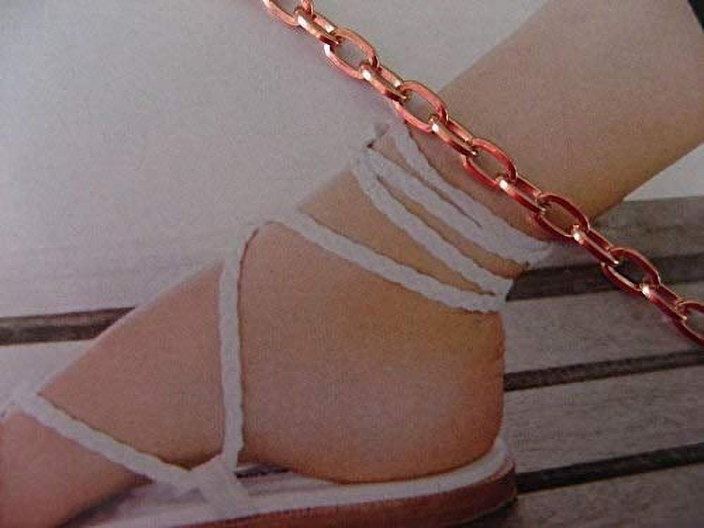 12 Inch Copper Anklets and ankle support, 3/16 of an inch wide, CA701G - Made in the USA.