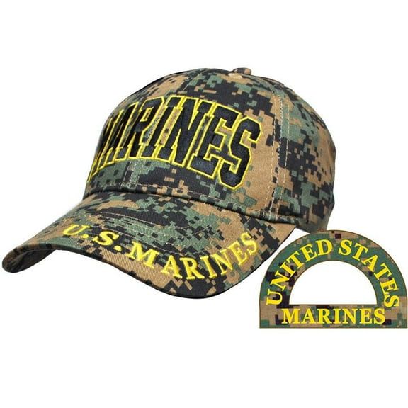 Woodland Camo USMC United States Marine Corps Marines Military Baseball Cap Hat