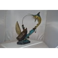 thumbnail image 3 of Nifao Old Man Fishing a Large Catch Bronze Statue – Home Decor Sculpture, 27"L x 13"W x 30"H, 3 of 10