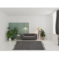 thumbnail image 2 of 8' X 10' Gray Wool Geometric Hand Woven Area Rug With Fringe, 2 of 4