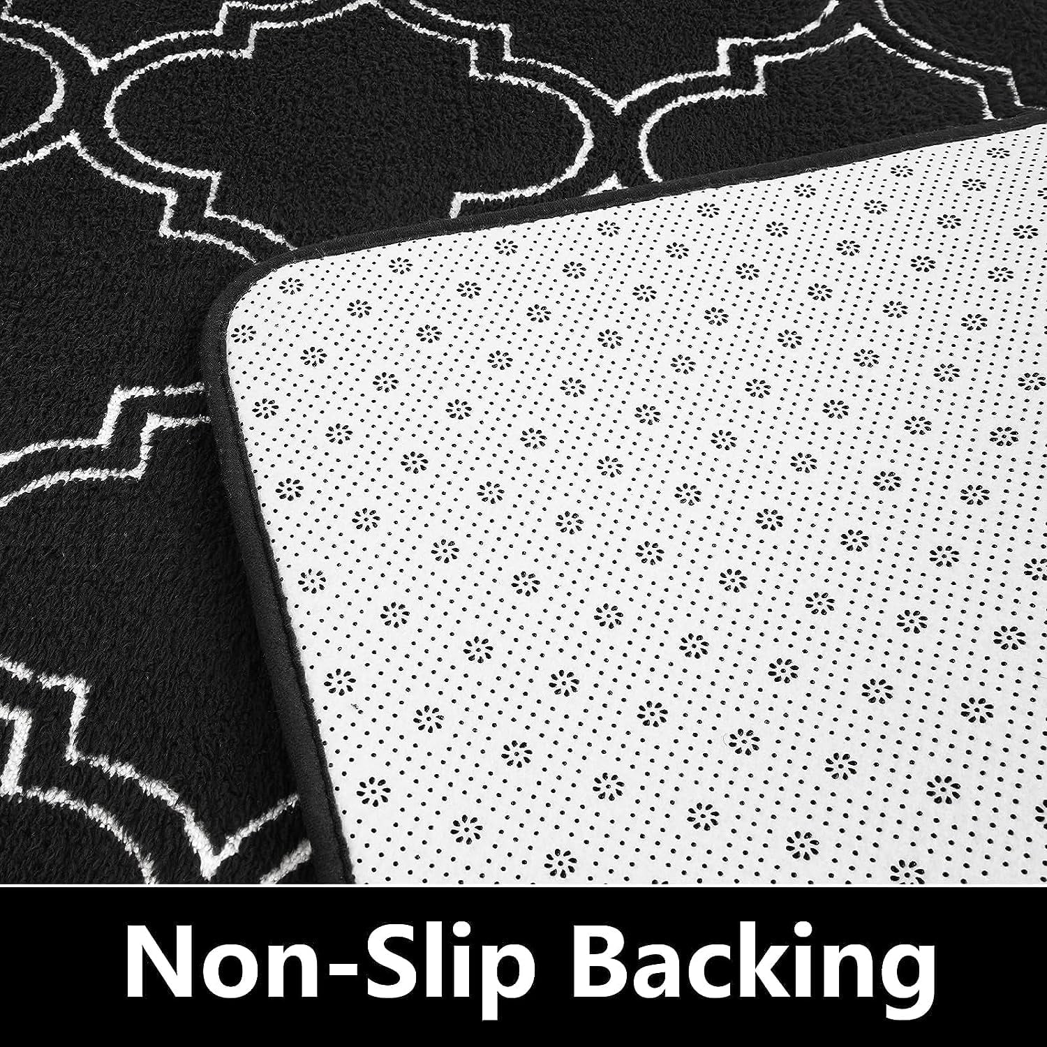 Lochas Soft Modern Area Rug Boho Geometric Rugs for Bedroom Living Room Nursery Modern Home Decor Carpet,4'x6',Black & White