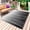 Black White, variant on Sage Green Outdoor Rug 5x8 Ft - Reversible Patio Rug Outdoor Camping Rugs, Ombre Gradient Striped Minimalist Texture Washable Indoor Outdoor Area Rugs, Non-Slip Outdoor Carpet Runner for Deck/Porch