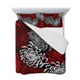 thumbnail image 7 of Red White Full Size Down Alternative Comforter, Lightweight Comforter Quilt Bedding Set with Pillow Shams Abstract Black Chrysanthemum Flower Floral All Seasons Bed Comforter Duvet Insert 78"x90", 7 of 7