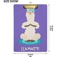 thumbnail image 3 of FMSHPON Yoga Llama Purple Clipboard Hardboard Wood Nursing Clip Board and Pull for Standard A4 Letter 13x9 inches, 3 of 5