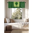 thumbnail image 3 of Kitchen Valances for Window, Green Clovers St. Patrick's Day Light Filtering Rod Pocket Valance Curtain, Watercolor Shamrock Stripes Short Curtains Window Topper for Bedroom Living Room 42x12in, 3 of 9