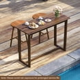 thumbnail image 4 of Costway 59 Inch Outdoor Bar Table with Slatted Top Rectangular Pub Table for Hot Tub, 4 of 9