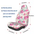 thumbnail image 3 of Balery Purple Watercolor Flowers Pattern Car Seat Cover - Soft & Breathable Front Premium Covers with Non-Slip Protector Fits Most Automotive, Vans, SUVs, Trucks - 1 Unit, 3 of 5
