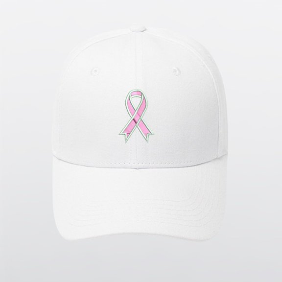Holzkary Baseball Cap for Men Women - Classic Adjustable Plain Hat Trucker Hat Breast Cancer Hats Embroidered Adjustable Breast Cancer Awareness Hat Breast Cancer Gifts for Woman White One Size