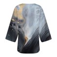 thumbnail image 4 of Patlollav Kimonos for Women Plus Size,Ladies Cardigan Fall Summer 3/4 Sleeve Printed Casual Tops Blouse with Pocket, 4 of 6