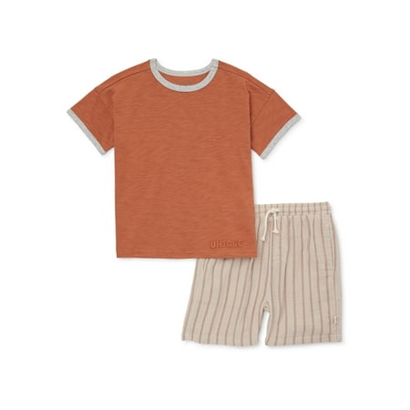 

easy-peasy Baby and Toddler Boys Short Sleeve Tee and Shorts Outfit Set 2-Piece Sizes 12M-5T