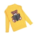 thumbnail image 5 of Mifsaly Toddler Boys Girls Turtleneck Sweater Kids Long Sleeve Chunky Knit Warm Pullover Sweaters, 5 of 7