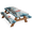 Multicolor 1, variant on ADECORIVY Nautical Lighthouse Picnic Table Cover with Bench Covers, Waterproof Blue Ocean Sea Waves Outdoor Camping Tablecloth, Windproof Elastic Fitted Table Cover, 72 Inch 3PCS