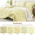 thumbnail image 6 of 5 Pieces Twin Comforter Set, Soft Bed in a Bag Twin Size, All Season Bedding Set with Comforter, Flat Sheet, Fitted Sheet, Pillowcases & Shams, Cream Yellow, 6 of 14