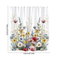 thumbnail image 3 of Sahpxhe Shower Curtain Watercolor Wildflower Shower Curtain Liner,Waterproof Bathroom Decoration and Separation with 12 Hooks for Shower,47.2X70.9in,Multicolor-A, 3 of 6