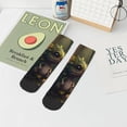 thumbnail image 7 of Pofeuu Cute Leaf Animal Print 30cm Socks, Adult Running Hiking Socks for Youth and Adult, 7 of 7