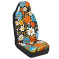 thumbnail image 1 of CHAQLIN Stretch Front Seat Covers for Auto Polyester Fabric Stretchy Fit Front Car Seat Cover Set, Colorful, 1 of 8