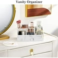 thumbnail image 5 of Luxspire Bathroom Counter Organizer, 5 Slot Toothbrush Holder, Marble Bathroom Accessories, Gravel White, 5 of 8