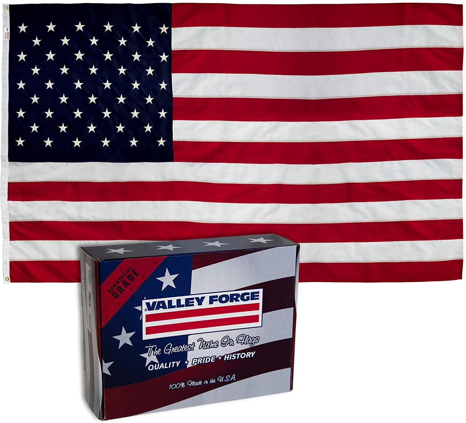 USA AMERICAN FLAG BANNER 4'X6' HUGE SIZE OUTDOOR QUALITY ROUGH TEX NYLON FLAGS 